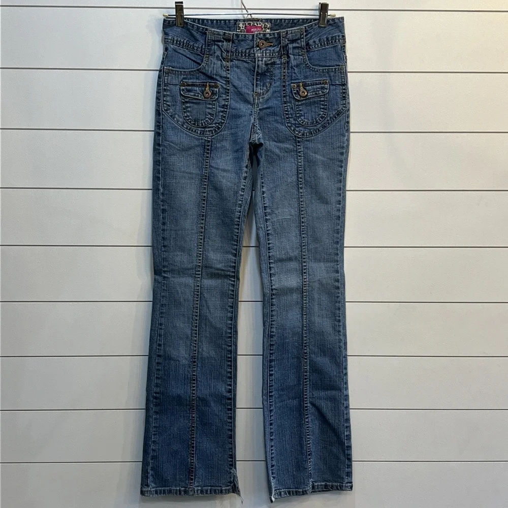 Personal Identity Stretch DK Denim Bootcut Jeans Size 3/4 28X31 Y2K 90's